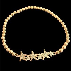 TOVA Malibu Stars‎ Swarovski Crystal Rose Gold Filled Stretchy Bracelet
